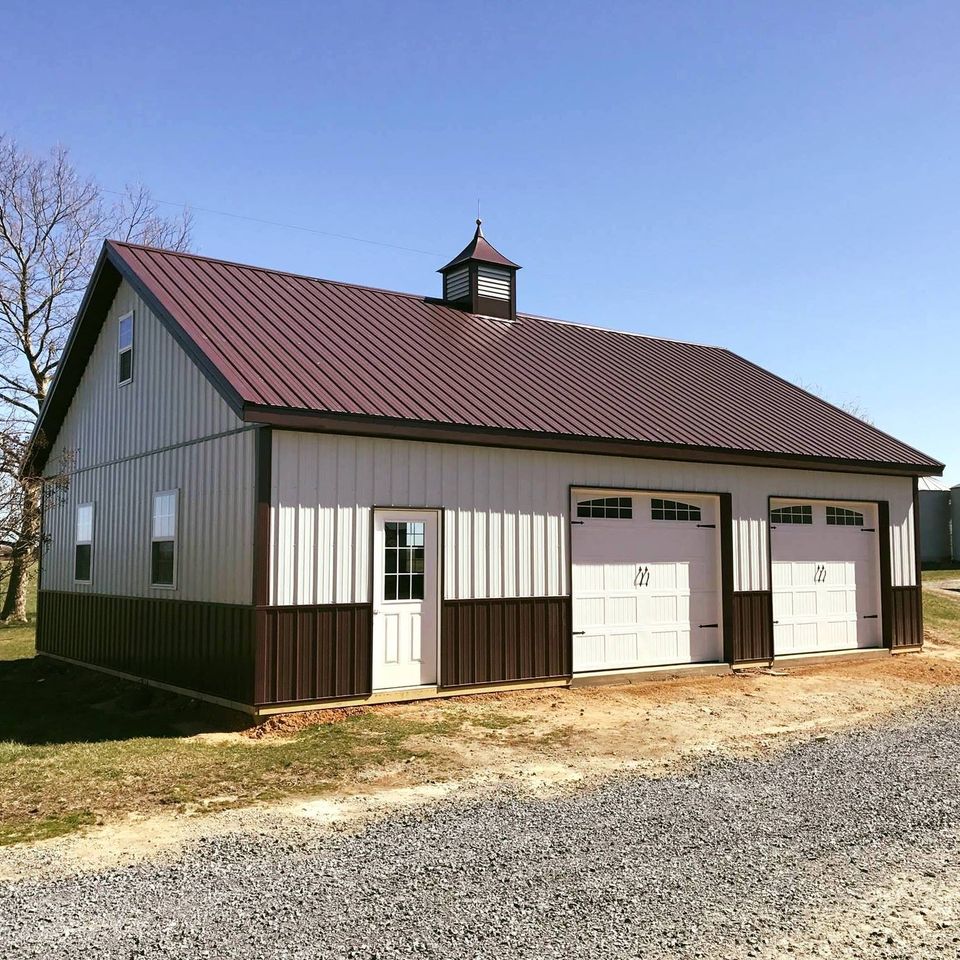 Burgundy Pole Barn